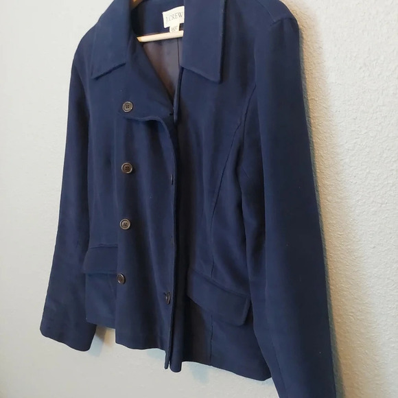 J.Crew Vintage Double Breasted Peacoat Navy Blue Size 12 Sailor Military Preppy - Picture 6 of 7